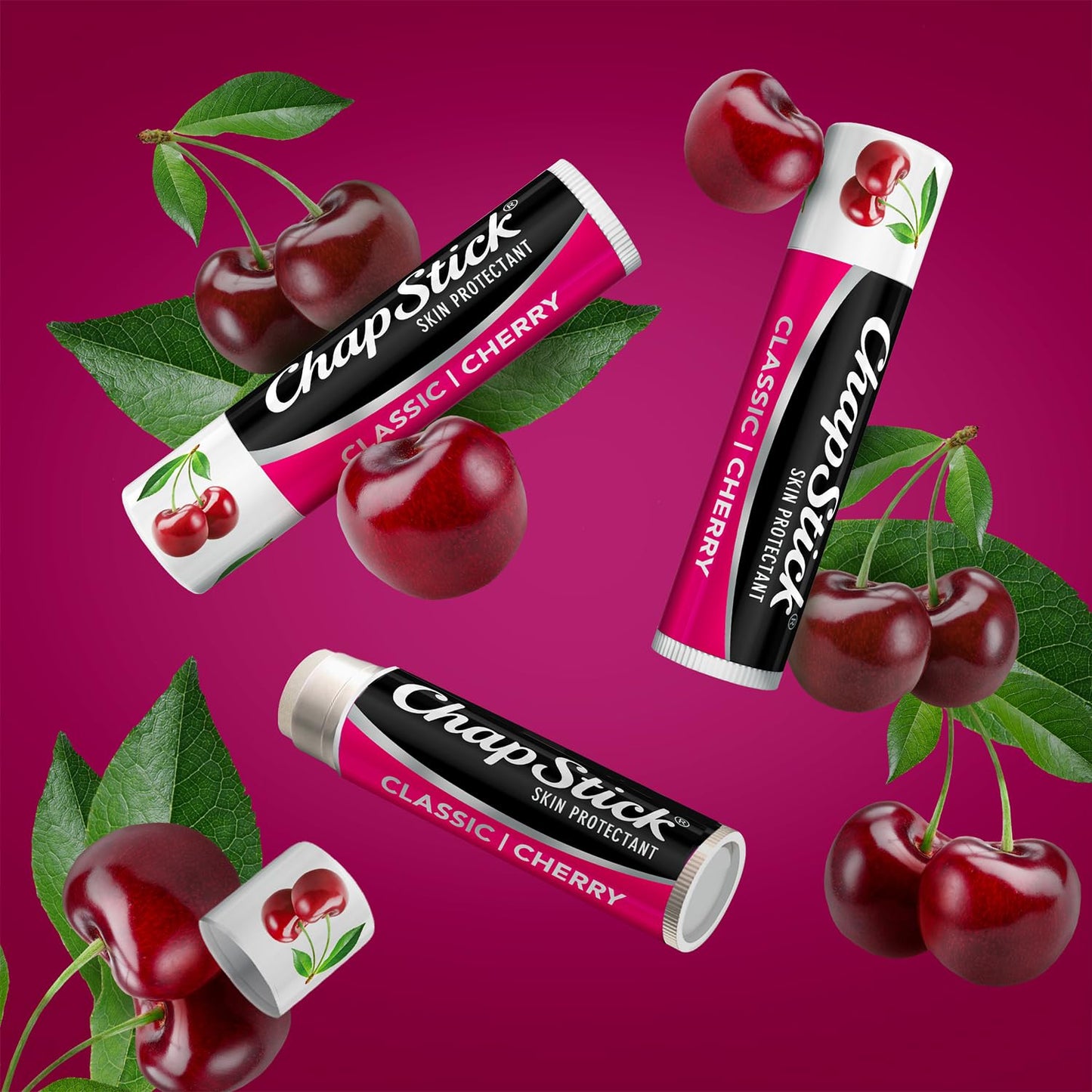 ChapStick Bulk Cherry Lip Balm 24-Count – Fruity & Sweet Lip Moisturizer for Dry Lips, 0.15 Ea