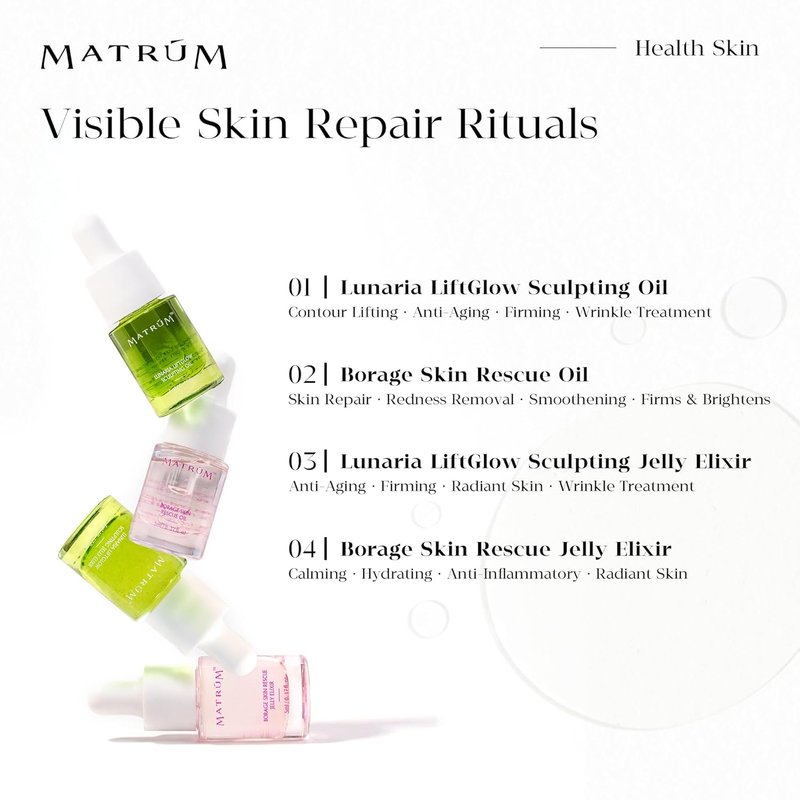 Mini Face Oil Discovery Set - 4 Travel Size Oils for Deep Repair, Radiance Boost & Firming