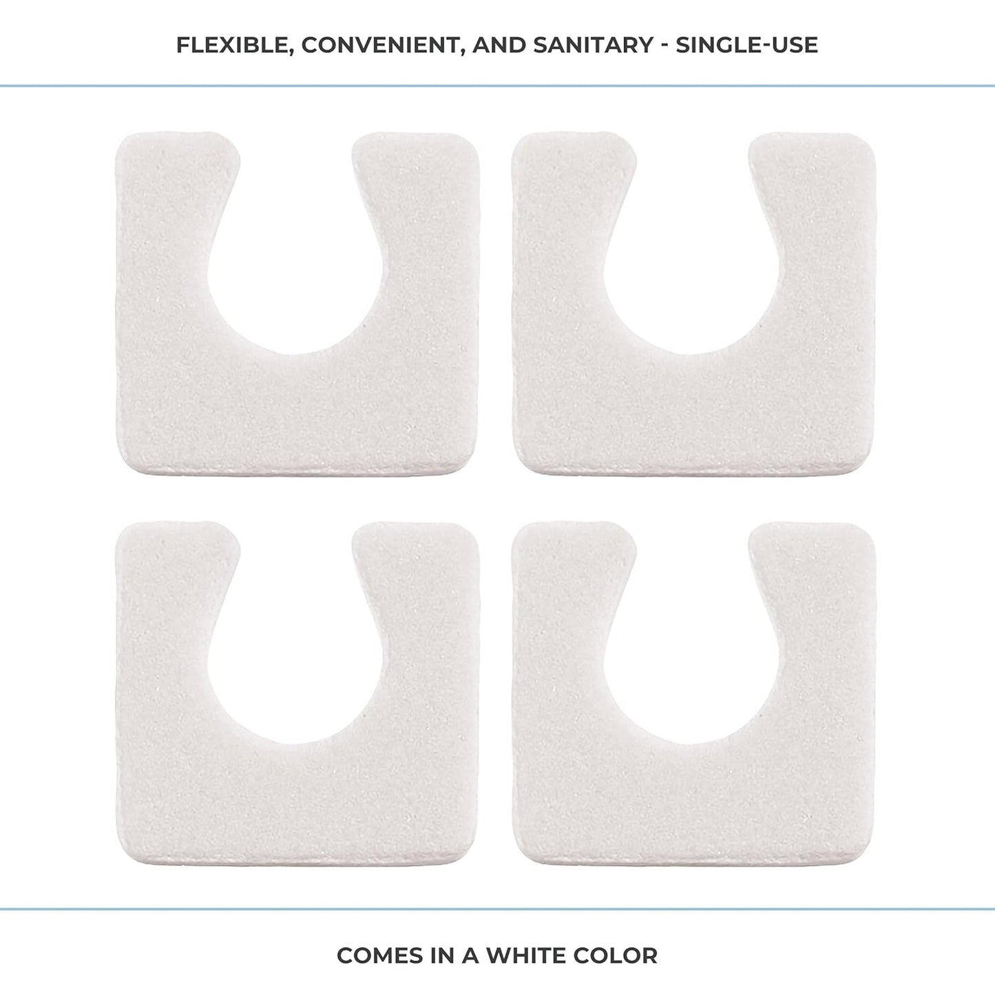 ForPro Sole Toe Separators - Black Luxurious Foam Separators - Individual Toe Separators for Pedicures â€“ 144-Count