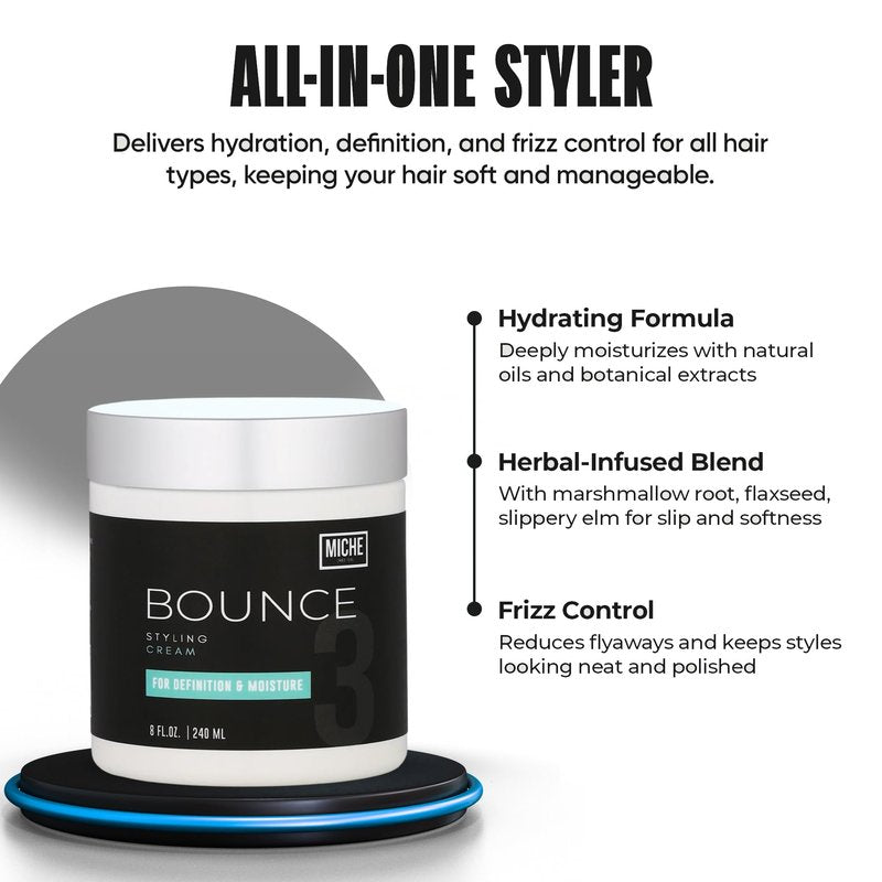 Miche Bounce Styling Cream, Definition and Moisture, 8 fl oz