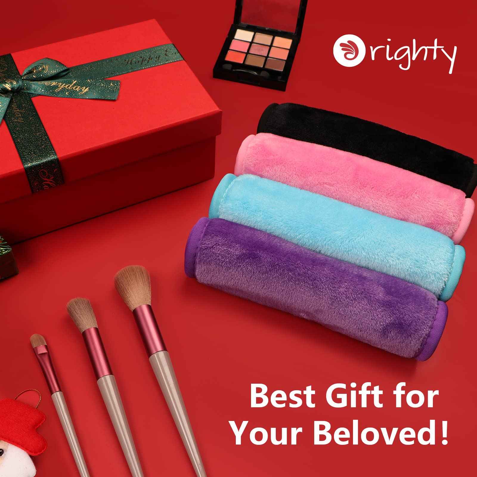 Orighty Makeup Remover Cloths Pack of 12 Reusable Microfiber Facial Cleansing Cloths, Bundle with Baby Washcloths 24-Pack Microfiber Coral Fleece Baby Face Towels