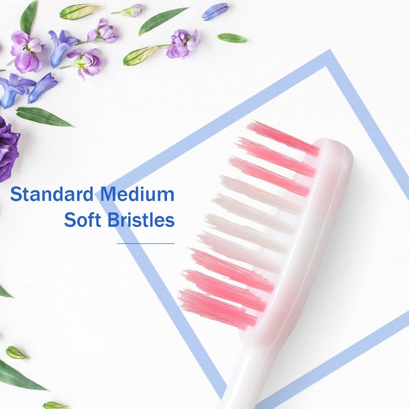 Honeydak 250 Packs Individually Wrapped Toothbrushes Disposable Bulk Toothbrushes Soft Bristle Tooth Brush Manual Travel Toothbrush Rubber Handle Multi Color Toothbrush for Adults