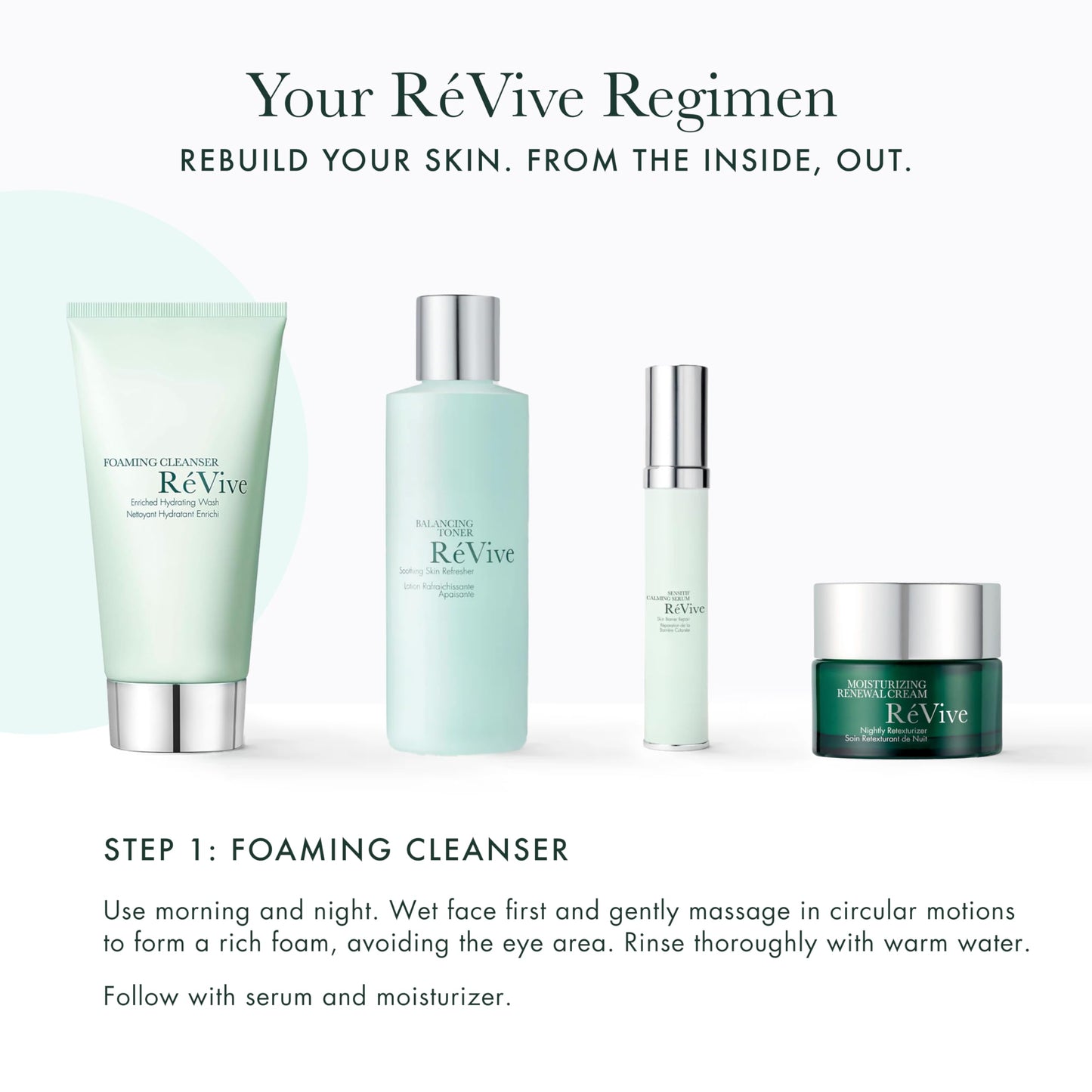 RéVive Foaming Facial Cleanser - Hydrating Face Wash Enriched with Vitamin E for Increased Skin Barrier Protection - Removes Impurities and Excess Oil to Reveal Fresh, Clean Skin (4.2 oz)