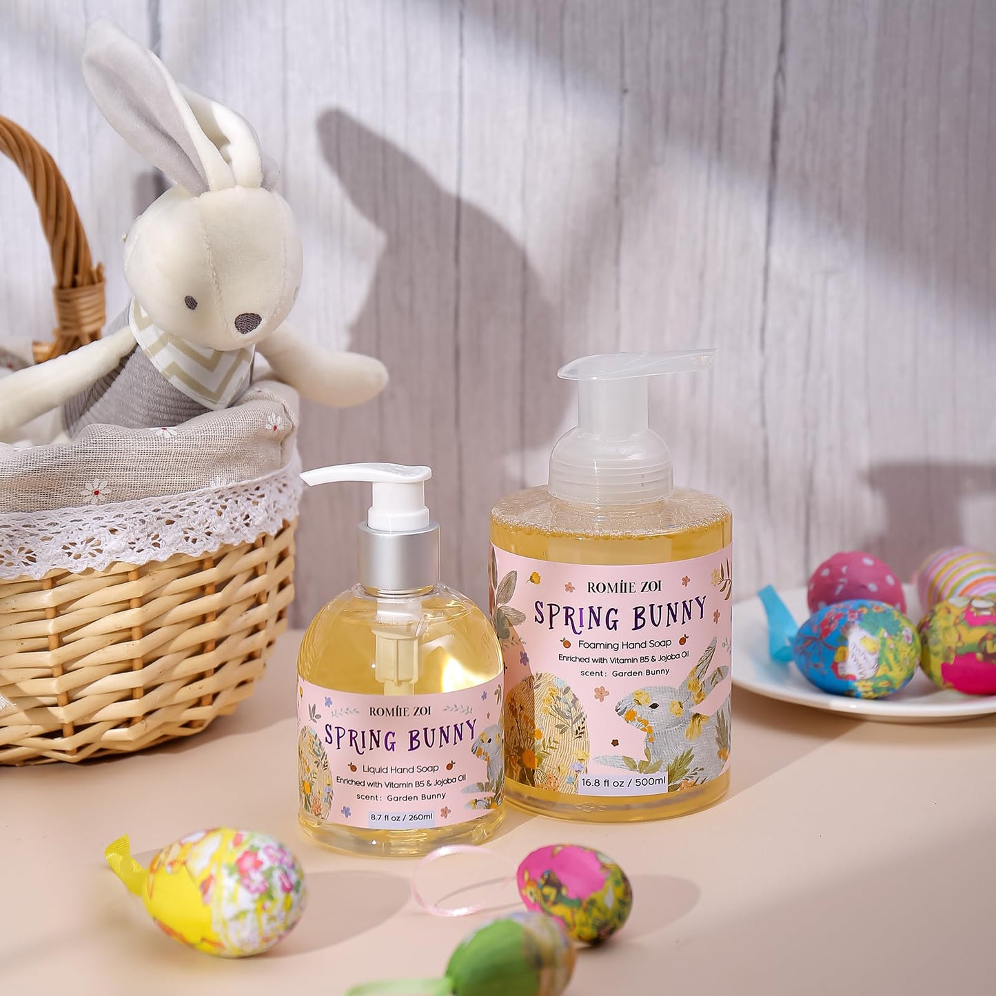 ROMIIE ZOI Foaming Hand Soap for Easter Gift Basket- Spring Bunny - Infused with Garden Bunny Aroma - 500 ML / 16.8 FL OZ