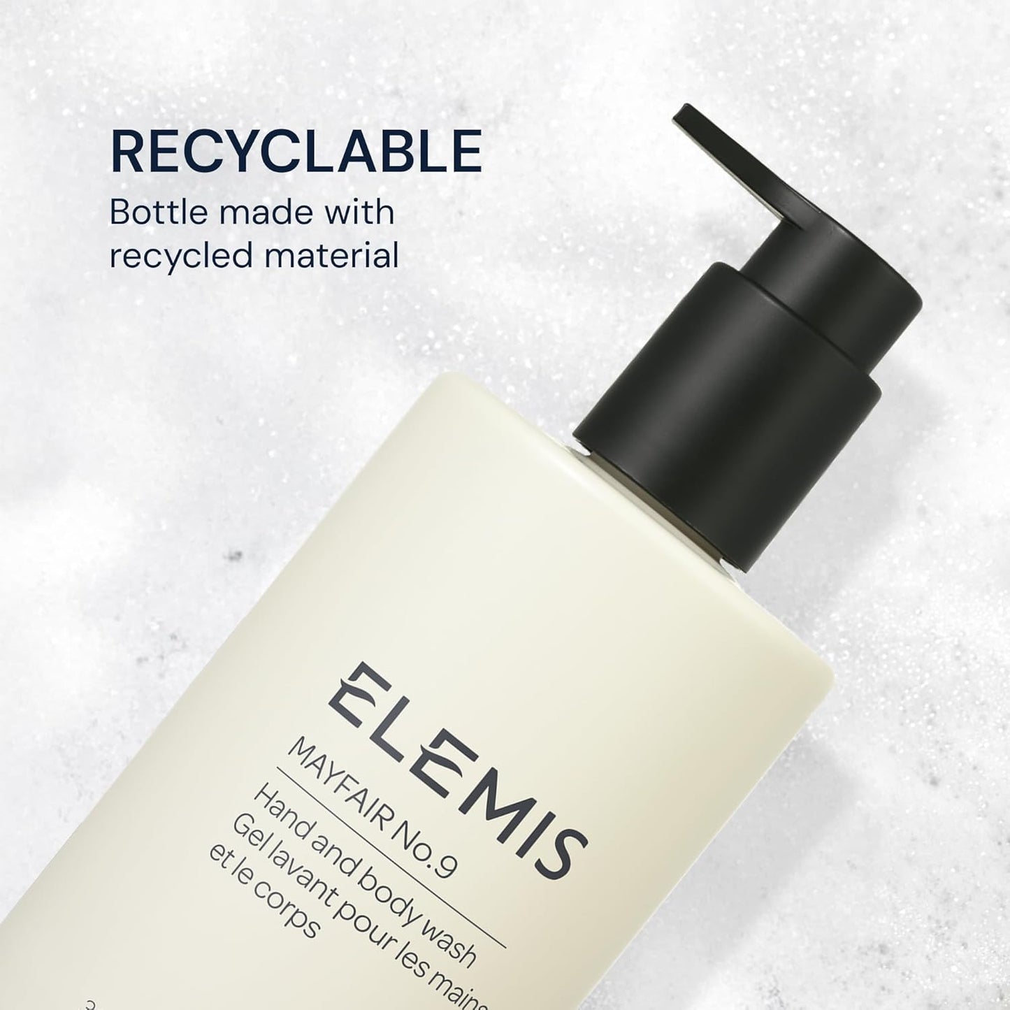 ELEMIS Mayfair No.9 Hand & Body Wash | Hydrating & Refreshing 300ml, Biodegradable & Refillable