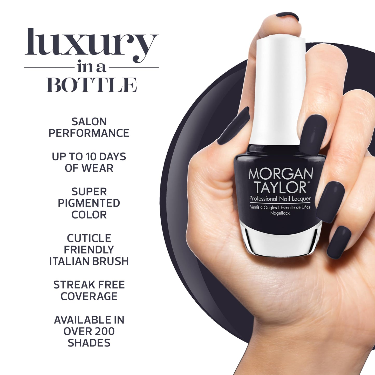 Morgan Taylor Living Our Life Collection Lacquer Nail Polish – Night After Night, 15mL
