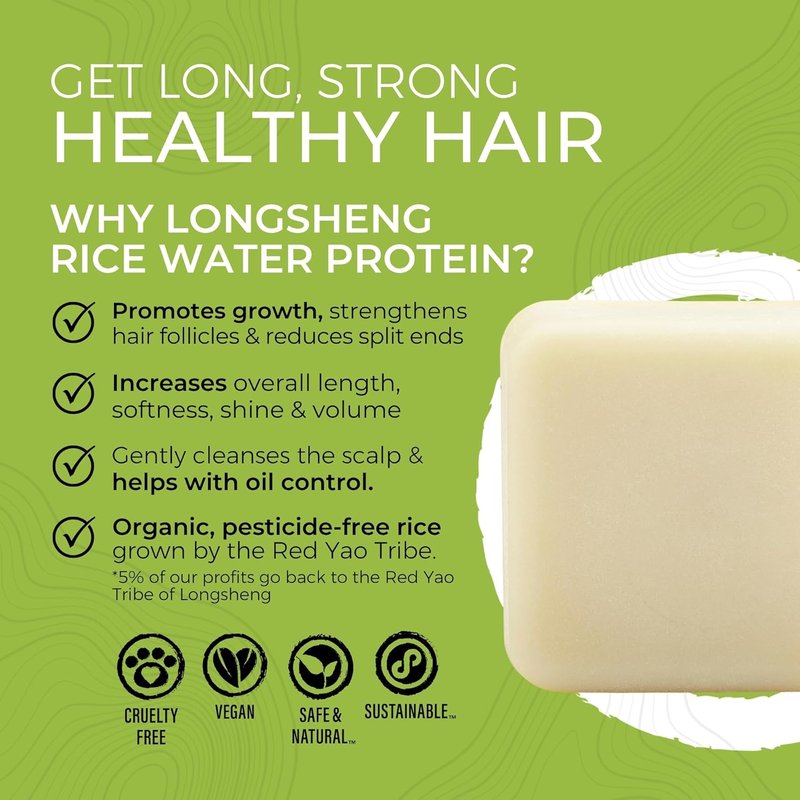 Viori Hidden Waterfall Conditioner Bar | Organic Rice Water Formula - Handcrafted, Eco-Friendly Hair Care