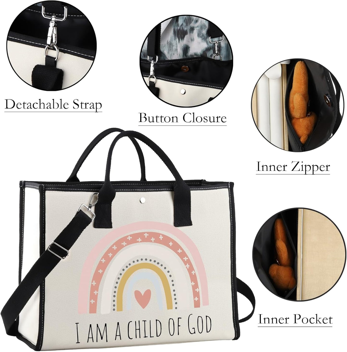 Goddaughter Gifts - I Am a Child of God First Communion & Baptism Gift | Black