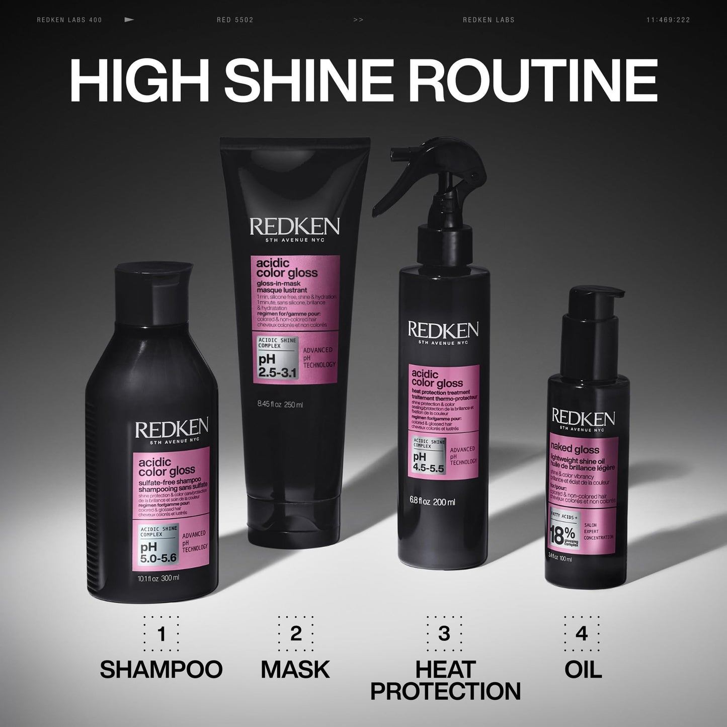 Redken Acidic Color Gloss Gloss-in-Mask - 1-Minute High Shine Hair Treatment & Deep Hydration, Silicone-Free Mask for Dull or Color-Treated Hair, 1 Fl Oz