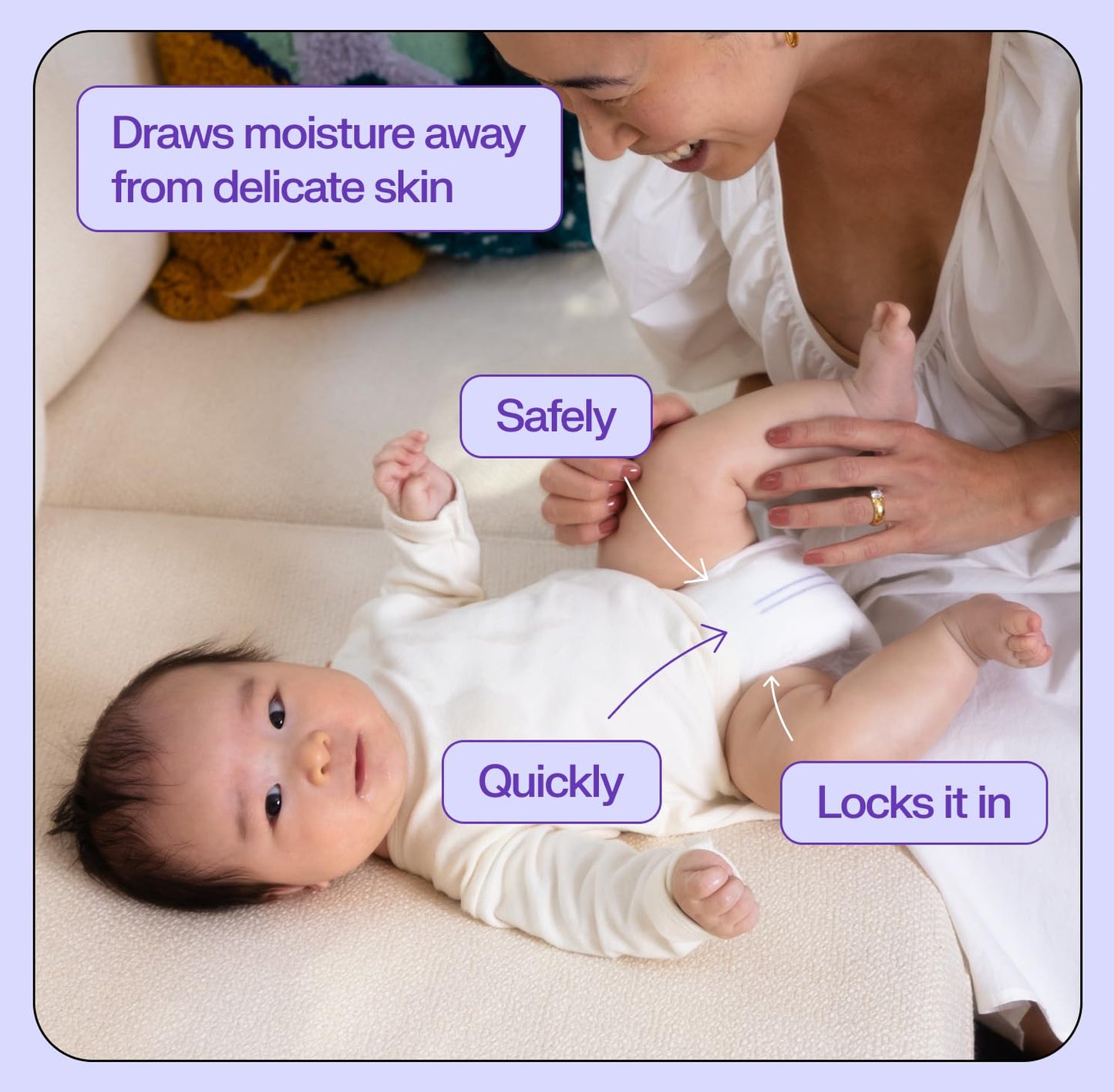 Freestyle BambooTek Diapers - (Size 1) Hyper Absorbent & Non-Toxic – Disposable Diapers for Sensitive Skin – Ultra Soft Diapers (8-14 lbs) – 204 Count
