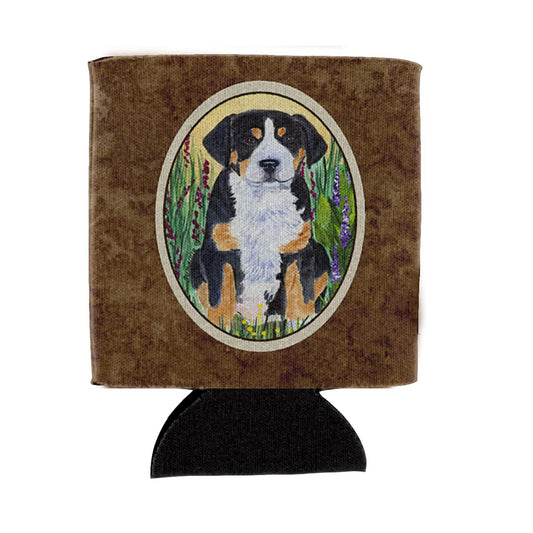 Caroline's Treasures SS8217CC Greater Swiss Mountain Dog Can or Bottle Hugger Cooler Washable Drink Sleeve Collapsible Beverage Insulated Holder, Can Hugger, Multicolor