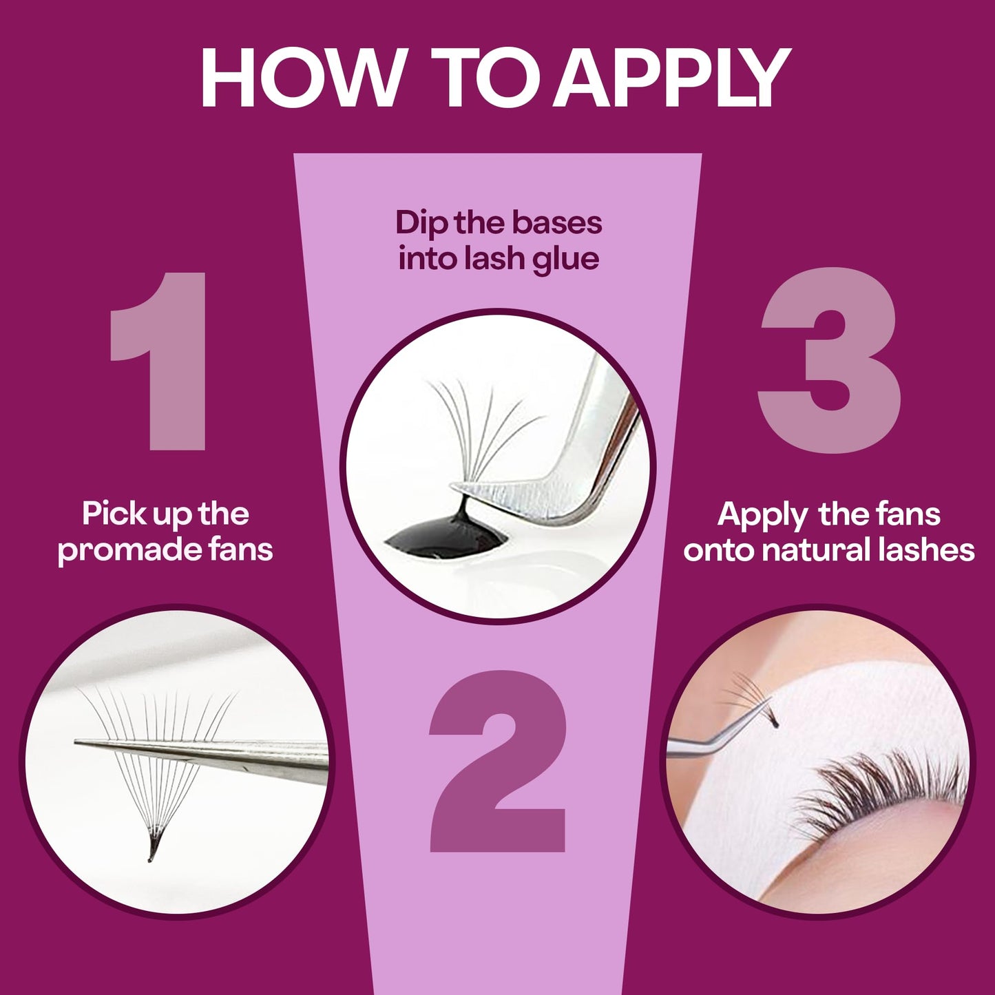 GLAMGAZE 800 Promade Fans 8-15mm Mixed Lengths - 5D to 16D, C CC D Curl, 0.05-0.07mm Thickness - Premade Lash Fans Volume Lash Extensions Loose Premade Fans Eyelash Extensions (12D-0.05-CC 8-15mm)