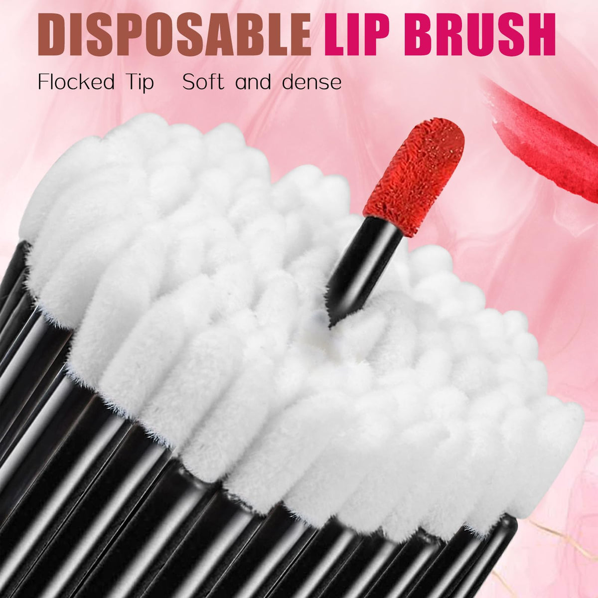 AUHOKY 250Pcs Disposable Eyebrow Brush Set,100 Angled/Round Eyebrow Brushes, 100 Lip Brushes, 50 Double-end Eyeshadow Brushes, Cosmetic brushes Makeup Applicators Accessories Kit for Women Face Beauty