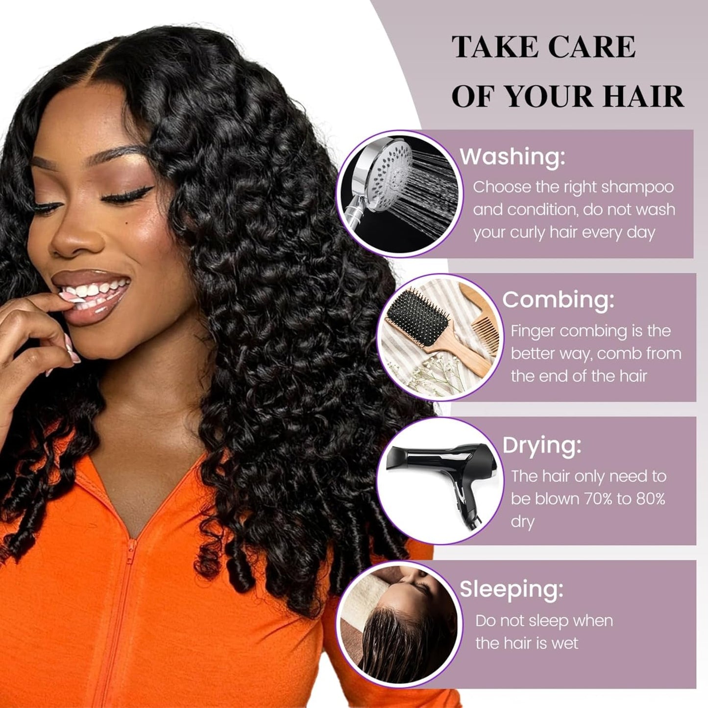 Burmese Curly Hair Bundles - 12-16 Inch Water Wave Extensions | Black 3C4A Spiral Ends