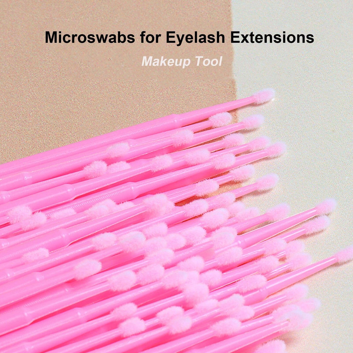 2100PCS Microswabs for Eyelash Extensions，Micro Applicators Brush for Cleaning and Applying Make-up Pink (Head Diameter: 2.0mm)