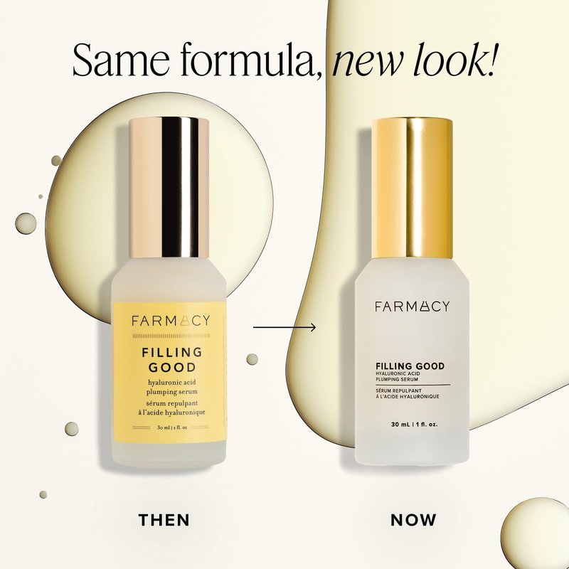 Farmacy Hyaluronic Acid Serum for Face - Filling Good Face Serum with Vegan Collagen Peptides - Helps Smooth Fine Lines + Wrinkles - Hydrating, Plumping + Anti Aging Skin Care (30ml)