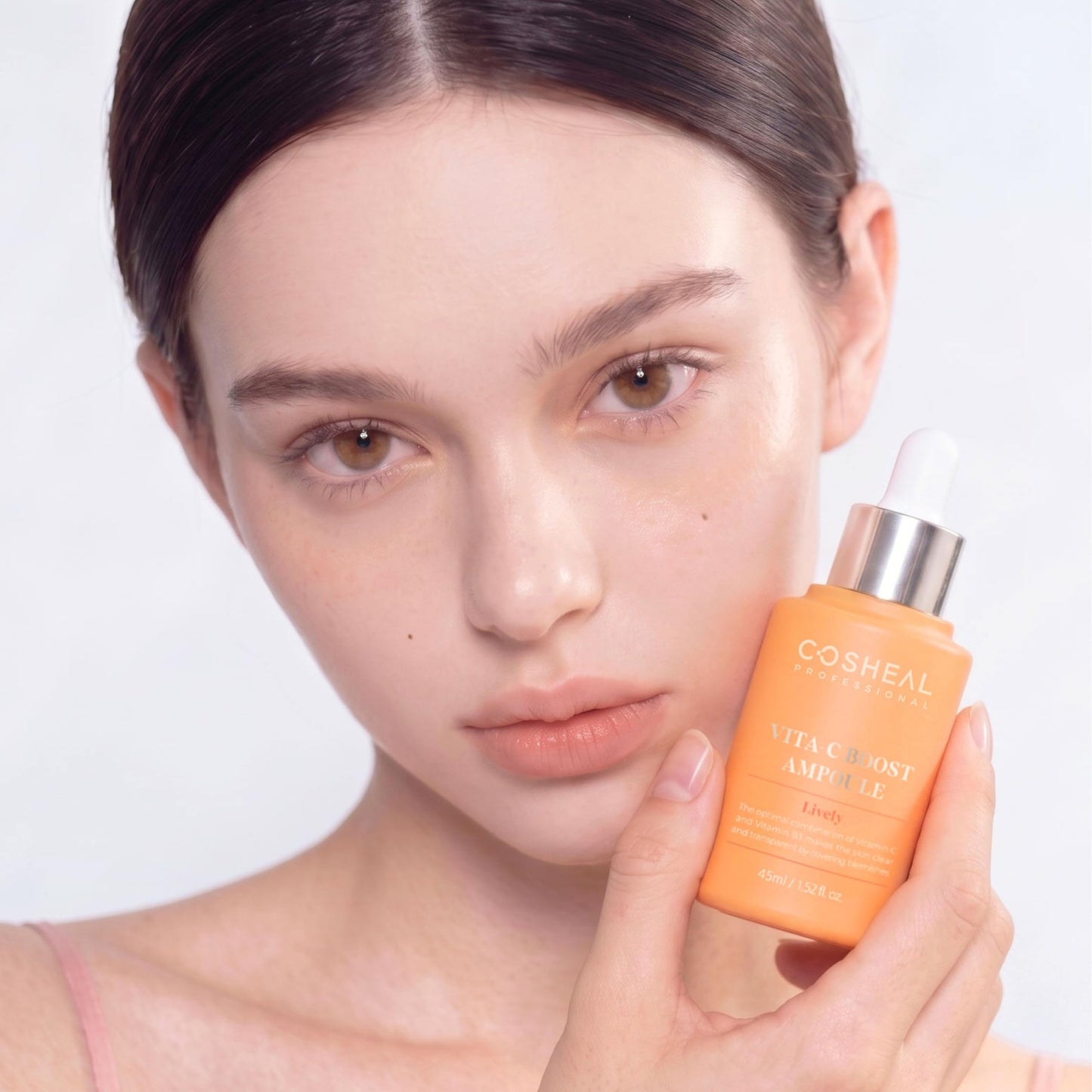 COSHEAL Vita-C Boost Ampoule 1.52 fl oz, Brightening & Radiance-Enhancing Antioxidant Serum with High-Potency Vitamin C Complex, Revitalizes Dull Skin & Improves Skin Tone, Korean Skin care