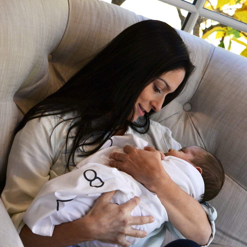 Lush Decor Milestone Little Photo Blanket 44" W x 44" L White - Super Soft Cotton Baby Blanket