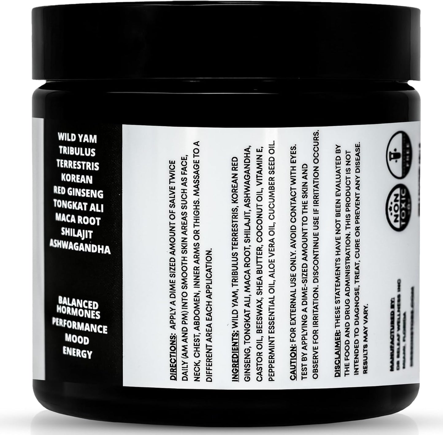 Men's Organic Wild Yam Cream for Hormone Balance - Natural T-Booster with Ginseng & Tongkat Ali | 4oz, Made in USA