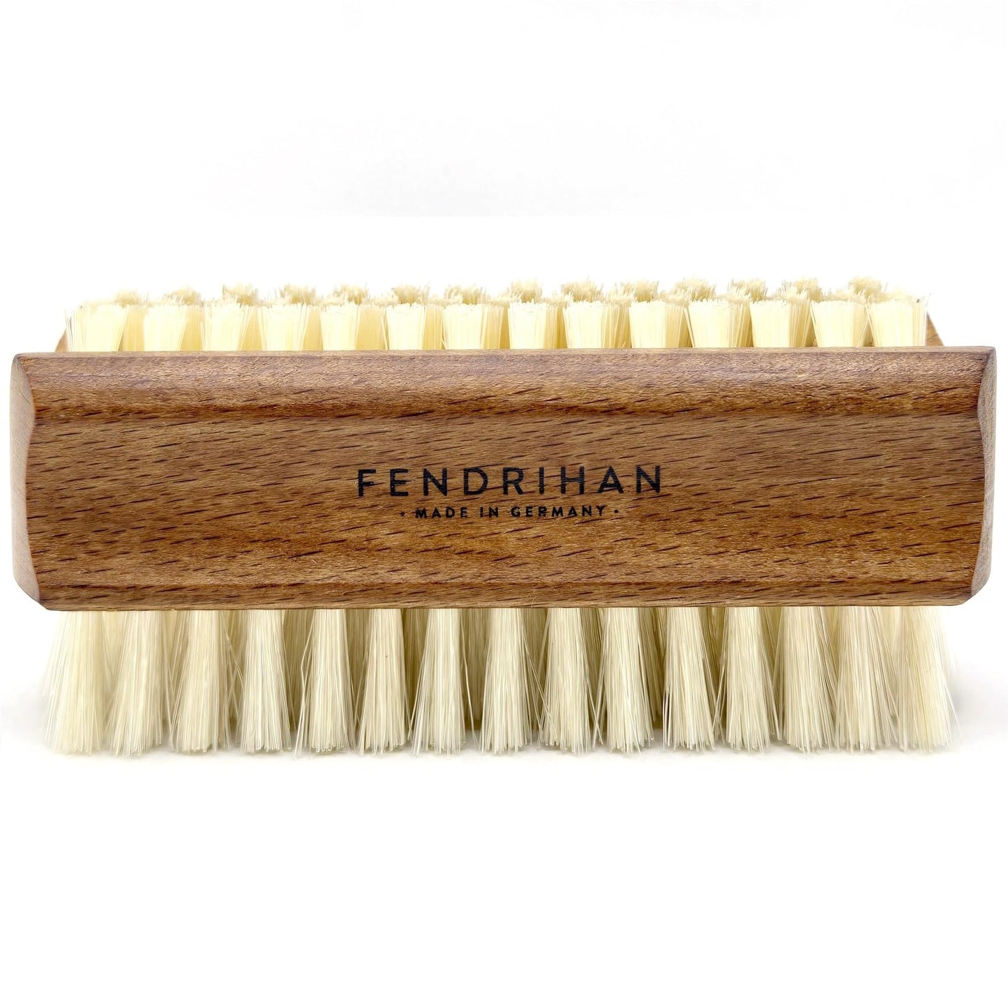 Fendrihan Genuine Boar Bristle Nail Brush with Beech Wood Handle, Made in Germany (Light Bristles)