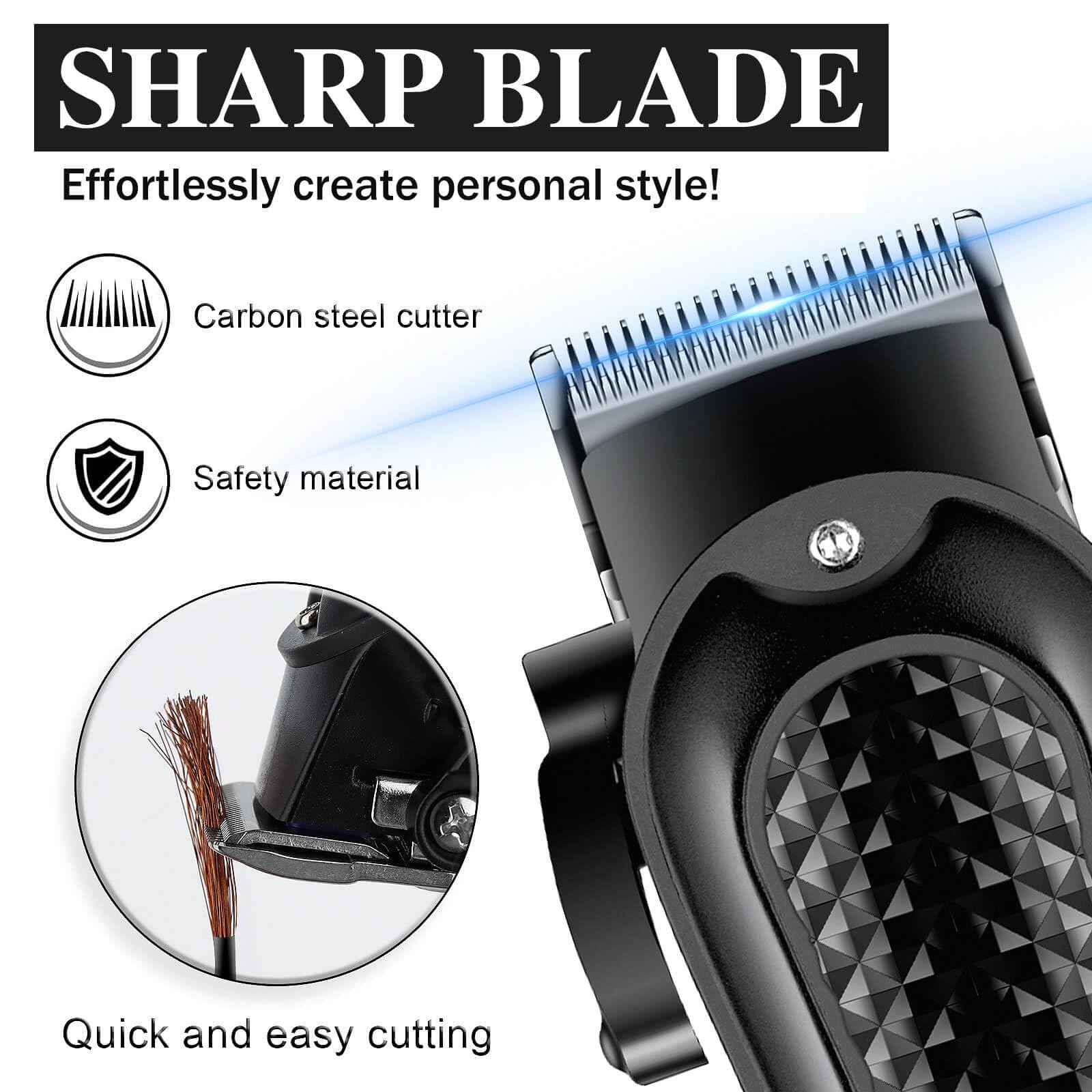 WAIKIL Hair Clippers Professional Cordless for Men, Barber Clippers for Hair Cutting Kit,Rechargeable Haircut Machine for Family,Wireless LCD Display Hair Trimmers Set