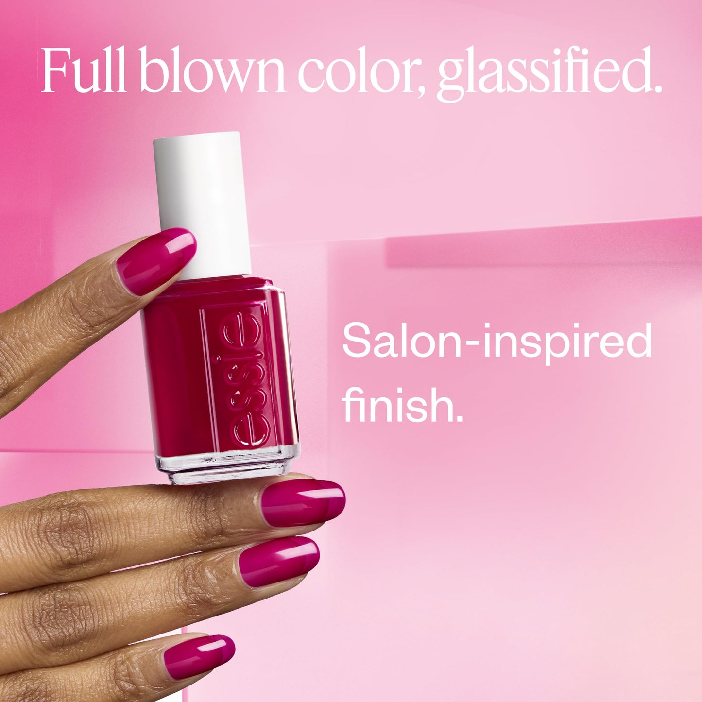 essie Nail Art Studio, Glass Nails, Translucent Pink Nail Polish, Vegan, Cin Cin, 0.46 fl oz