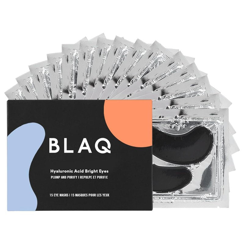 BLAQ Snow Circles Premium Under Eye Hydrating Patches for Dry Skin, Dark Circles and Puffiness. Snow Mushroom, Green Tea, Marine Algae, Vegan and Cruelty-Free, 15-Pack