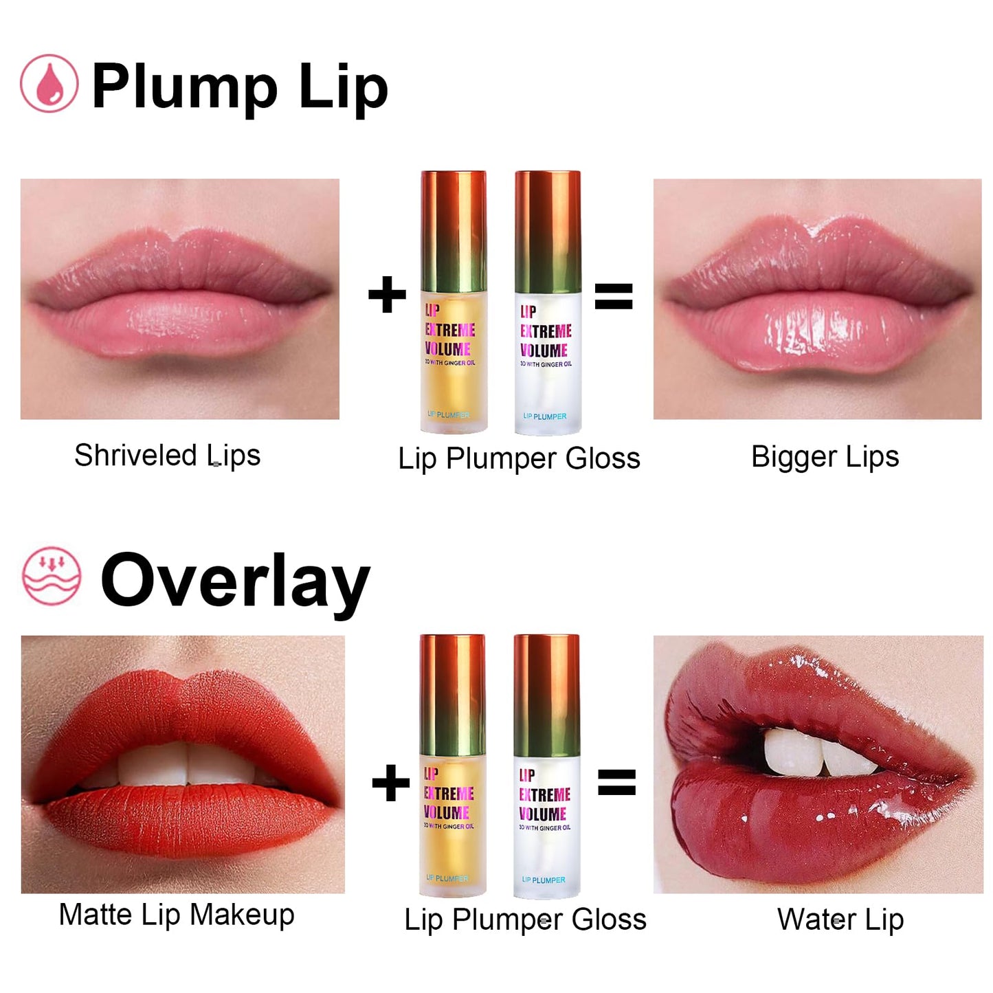 Lip Plumper Set - Lip Plumper Extreme - Plumping Lip Gloss - Lip Enhancer Plumper - Lip Moisturizer for Dry Lips - Lip Filler Plumper - Volumize Lips Instantly for Thicker & Fuller Lips1