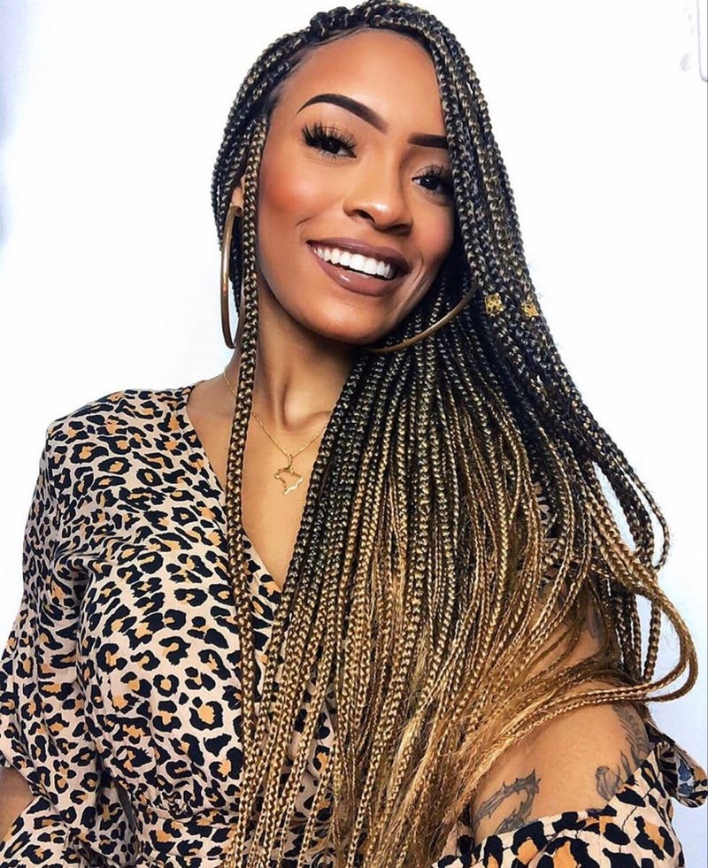 Ombre Blonde Crochet Box Braid 30inch 6Packs Midium Size Premium Synthetic Crochet Braids Waist Length Individually Prelooped Handmade Soft Braids Hair Extension For Girls Women(30inch M1B27)