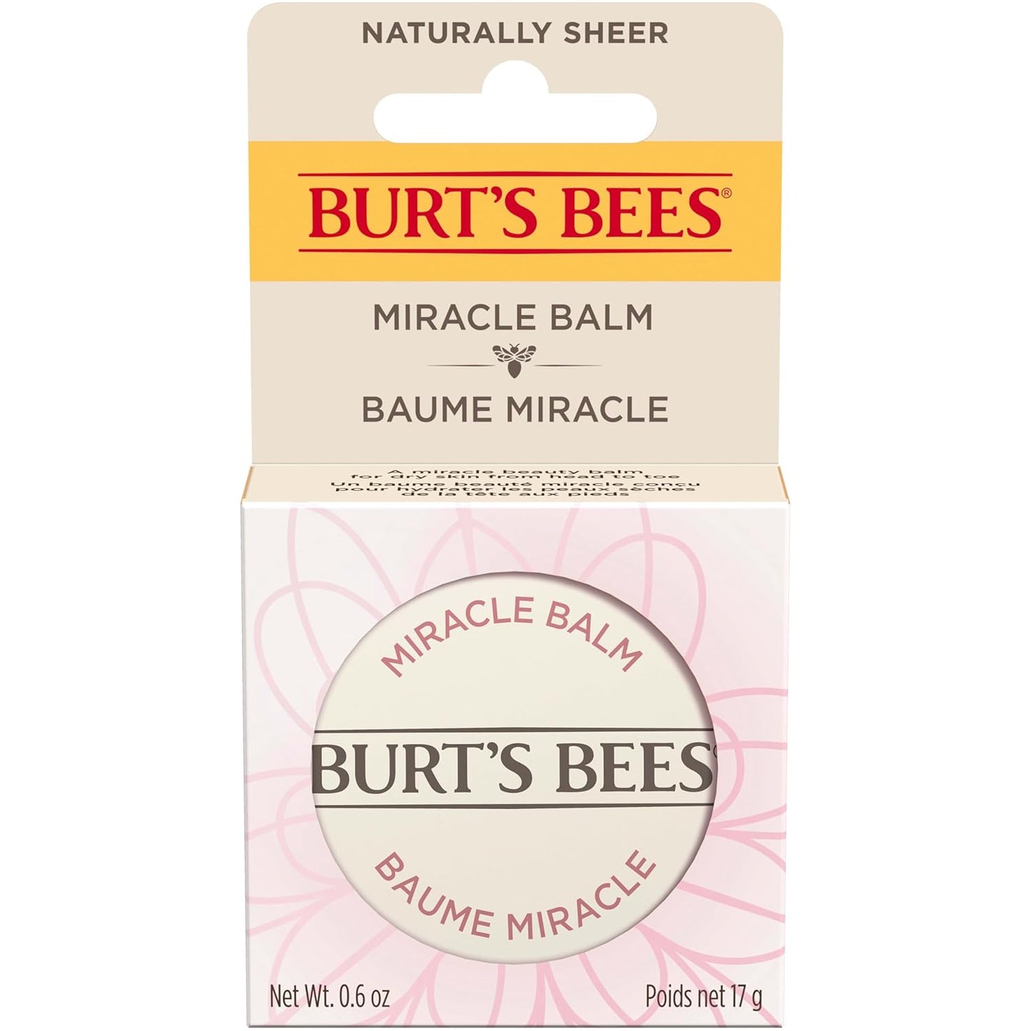 Burt's Bees Miracle Balm - 100% Natural Hydrating Balm for Dry Skin | 0.6 Ounce Tin
