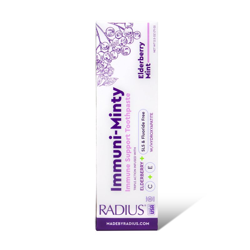 Radius ImmuniMinty Immune Support Toothpaste 2.5 Oz - Elderberry Mint - Pack of 3