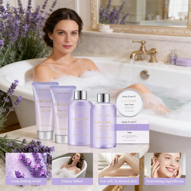 Bath and Body Gift Set for Women, 8 Pcs Vanilla Spa Set Gifts with Tumbler, Birthday Gifts for Women, Unique Gift Ideas for Her, Mom