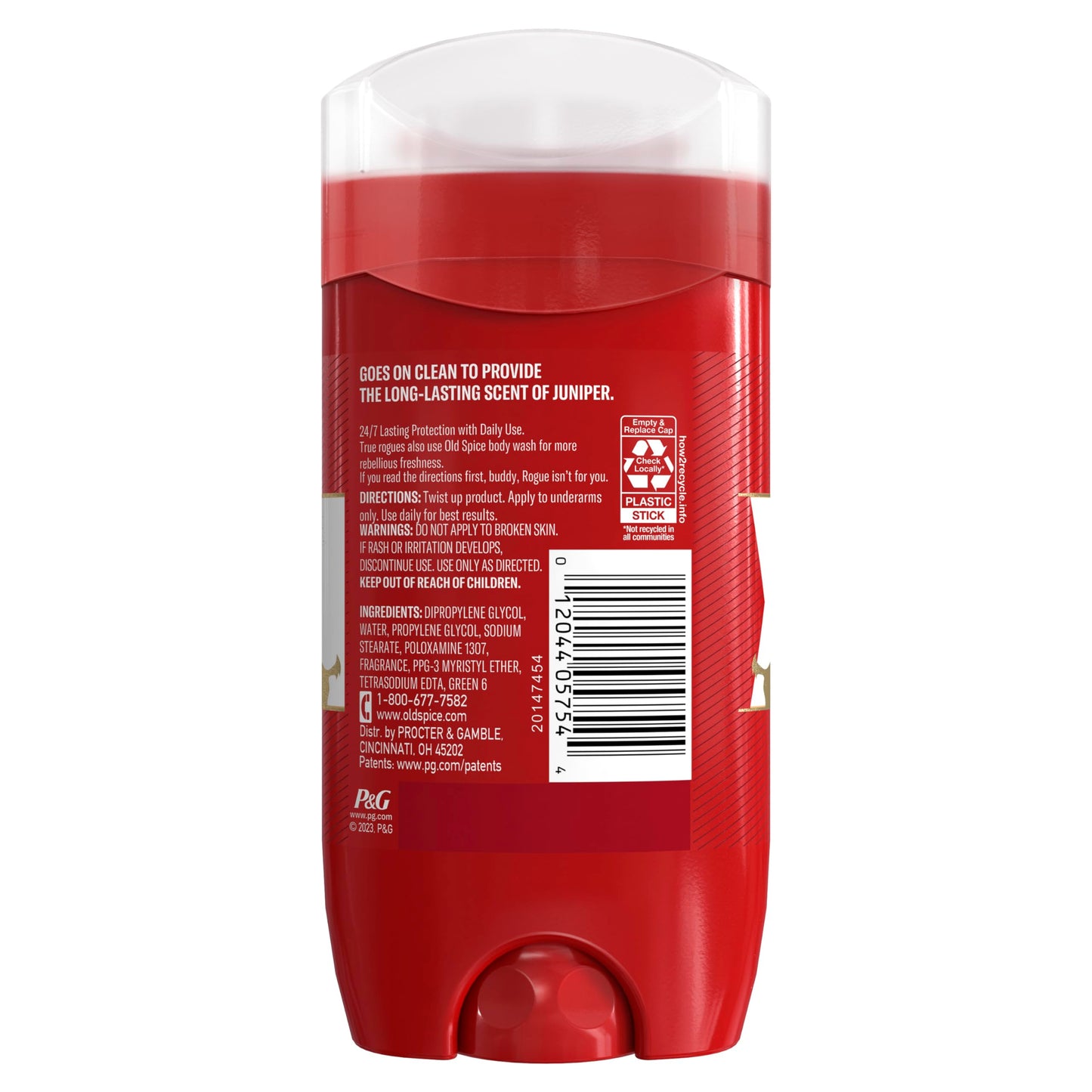 Old Spice Aluminum Free Deodorant for Men, 24/7 Odor Protection, 24/7 Freshness & Lasting Scent, Goes on Clear, Rogue with Juniper Scent, 3.0 oz (Pack of 3)
