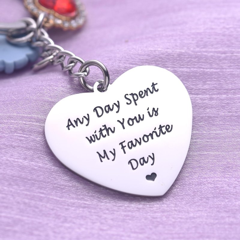 Melix Home Inspirational Gifts Keychain Any Day Spent with You Is My Favorite Day Friendship Gift Keychains