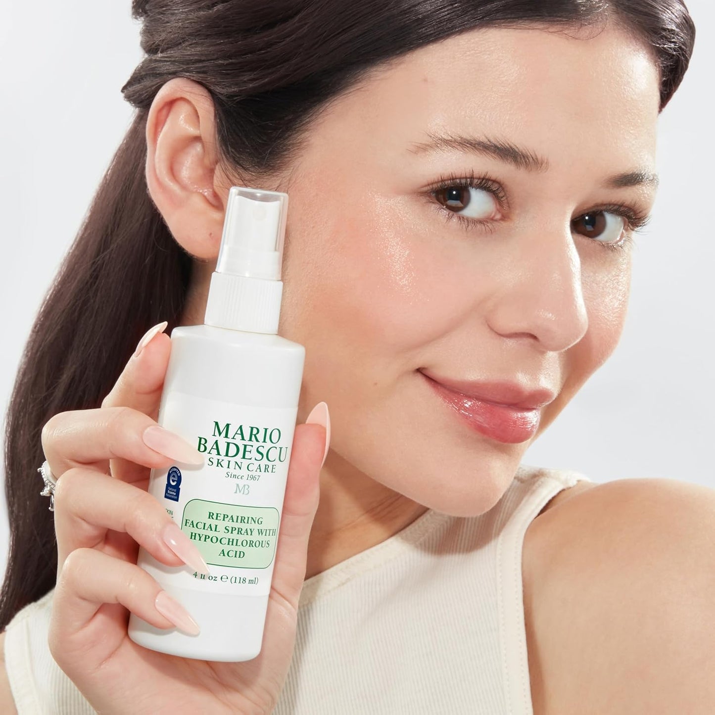 Mario Badescu Repairing HOCl Facial Spray with Hypochlorous Acid – Soothes & Hydrates Angry, Irritated Skin, Reduce Redness & Flare-Ups – pH Balancing, Non-Irritating Cleanser, Fragrance-Free, 2 Fl Oz