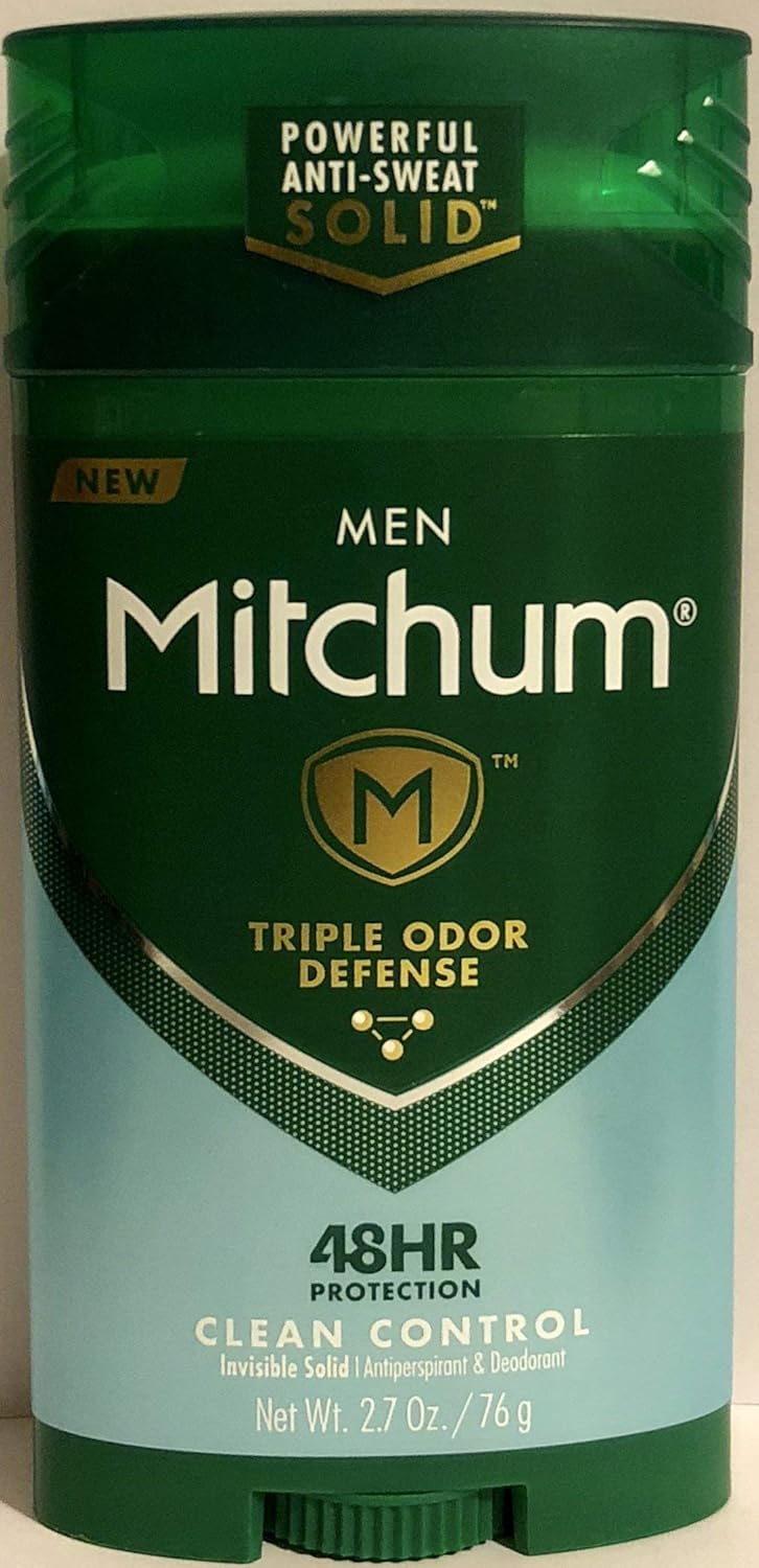 Mitchum Advanced Control Invisible Solid Deodorant for Men - 2.7 Oz | Pack of 3
