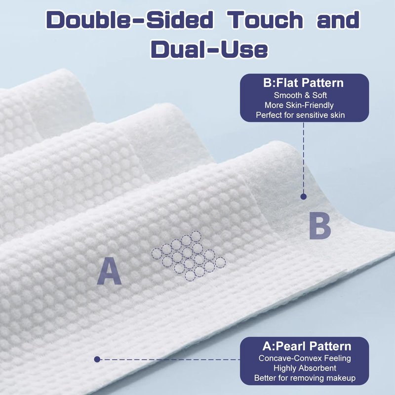 Disposable Face Towel, 400 Count Face Towels, for Washing Soft Cotton Dry Wipes Facial Cloths Towelettes for Washing and Drying, Facial Tissue for Cleansing, Skincare and Makeup Remover