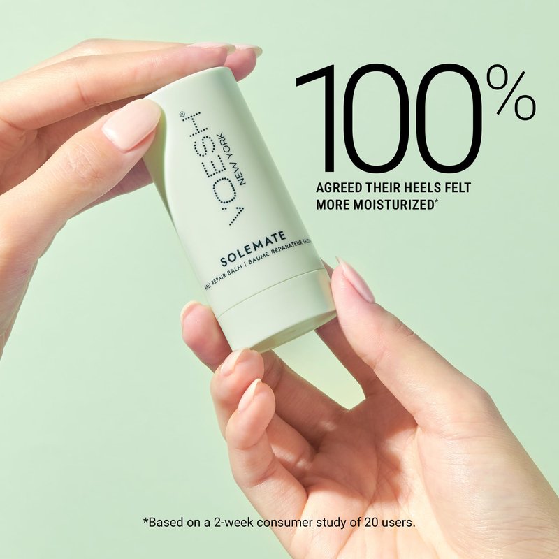 VOESH Heel Repair Duo, Solemate Heel Repair Balm & Moisturizing Heel Socks, Cracked Heel Stick Balm, Foot Care for Men & Women, At-Home Foot Care, Fuzzy Heel Socks, Toeless Spa Socks