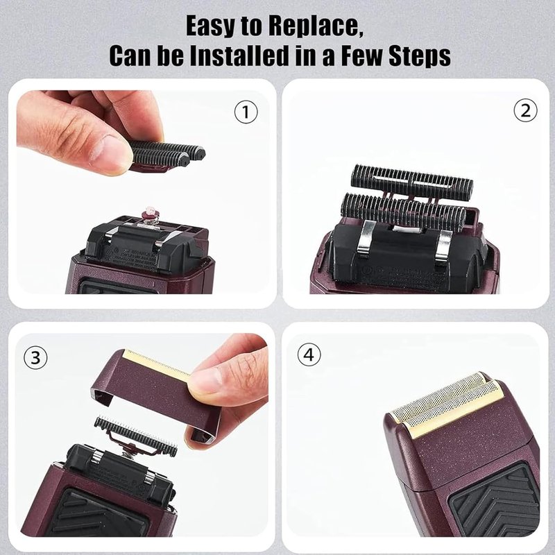 Professional 5 Star Series Finale Shaver Replacement Foil & Cutter - Compatible with Wahl 7031-100, 7043-100 | 3 Pack, Black