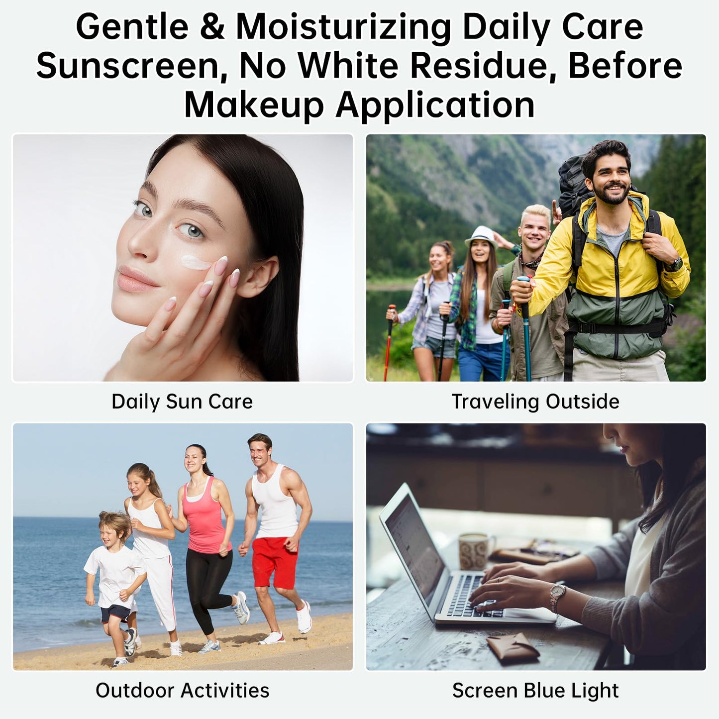Centella Sunscreen SPF 50+ PA++++ With Niacinamide, Hyaluronic Acid, 50ml Long Lasting Protection Sun Screen Lotion For Face, Gentle Skincare, Water Based Sun Serum For All Skin, No White Cast