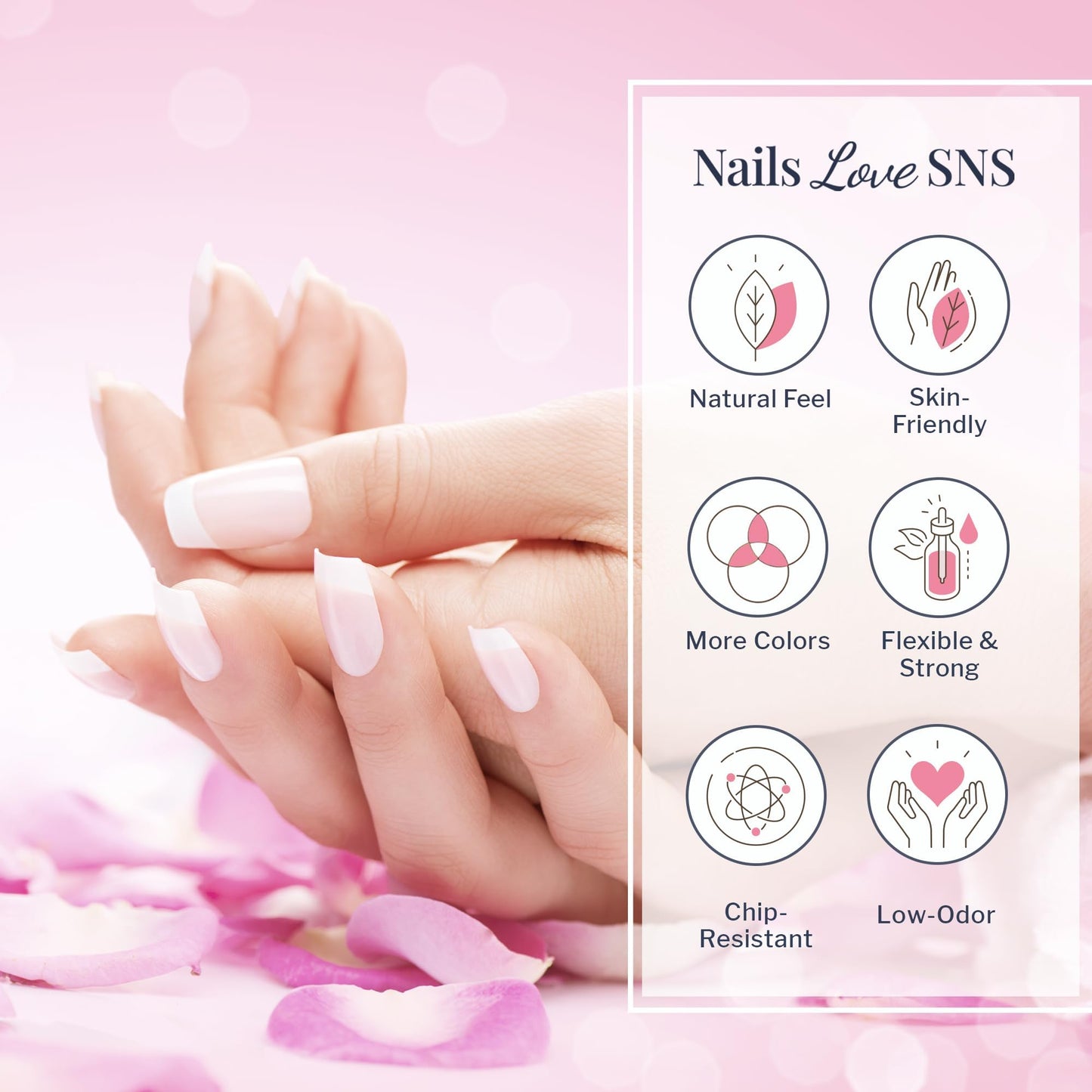 SNS Nail Dip Powder & Base Coat Nail Polish, Dip Powder Starter Kit (Hot Pink & Red) - Includes Foundation Powder, Dip Activator & Top Coat, Replacement Brush, Wood Pusher, Nail File & French Dip Mold