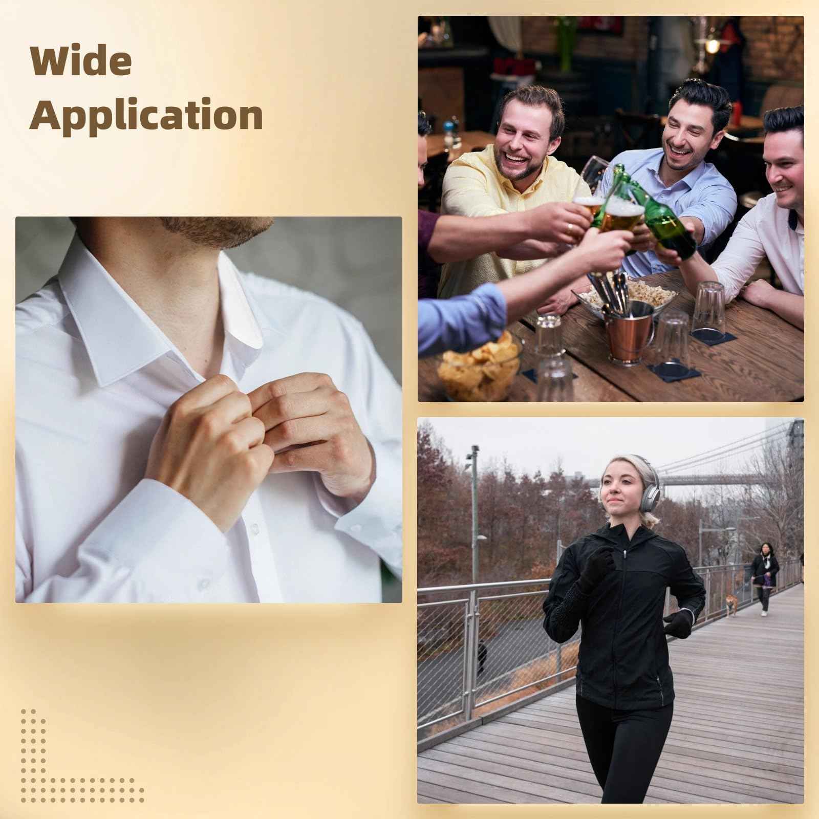 100 PCS Neck Collar Sweat Pads, Disposable Collar Sweat Pads for Men Women Shirts, Fitted Neck