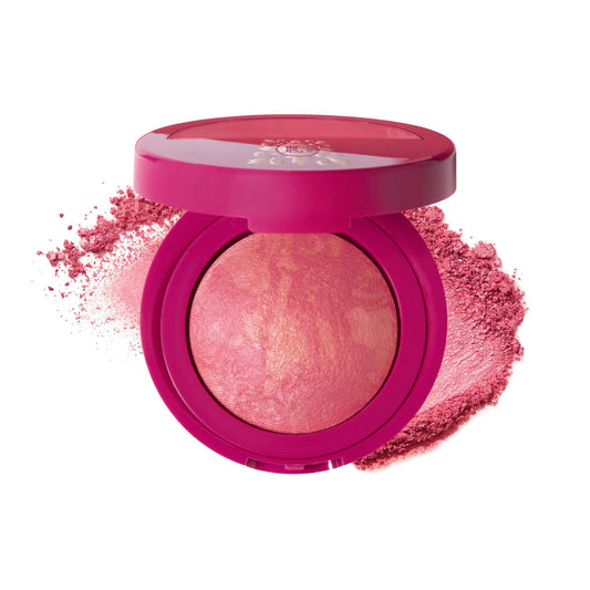 LAURA GELLER NEW YORK Baked Blush-n-Brighten for Mature Skin - 00 Skyline Sunset - Powder Blush Won't Settle into Fine Lines - Buildable Natural Finish – Longlasting Formula - Made in Italy