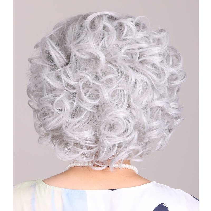Silver White Curly Wig for 100 Days of School - Perfect for Old Lady Costume