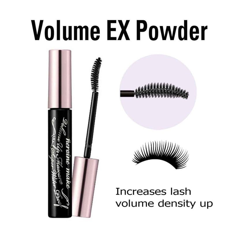 Heroine Make Volume & Curl Mascara - Waterproof, Lengthening Formula for Defined Lashes | Black, Smudge-Proof