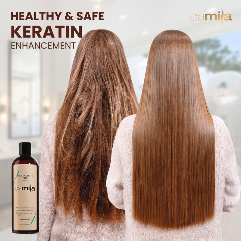Salt & Sulfate Free Shampoo for Keratin & Color Treated Hair - Ideal for Damaged, Frizzy & Curly Hair | 16.9 Fl Oz