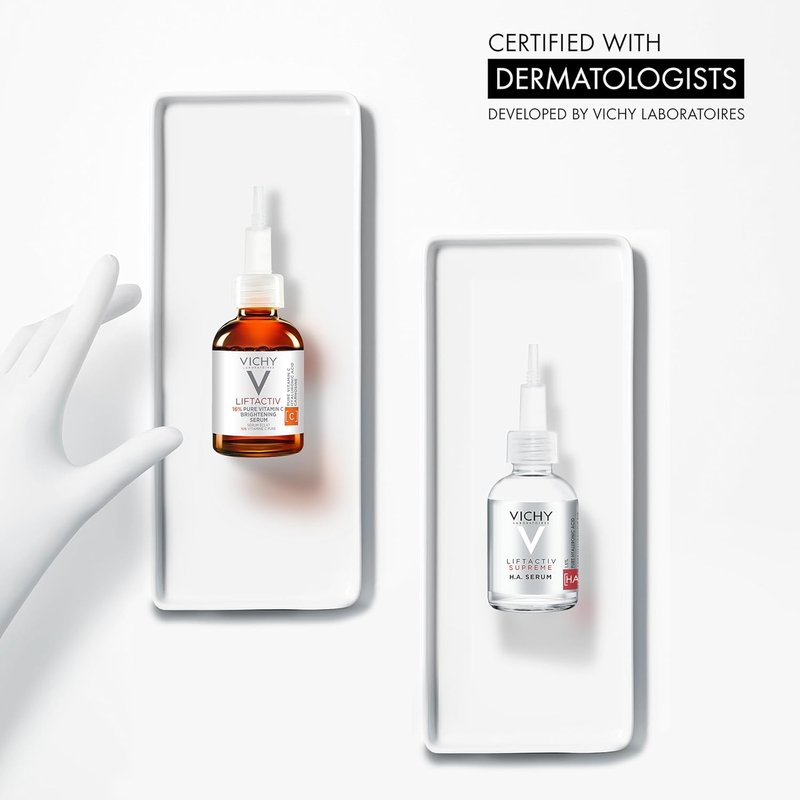 Vichy LiftActiv Vitamin C Serum - Brightening Anti-Aging Formula with Hyaluronic Acid & Vitamin E | Reduces Fine Lines & Improves Radiance