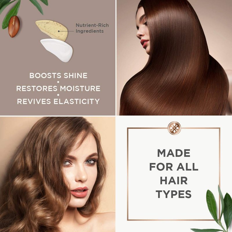 Argan Magic Shine Boosting Shampoo & Moisturizing Conditioner Duo - Gently Cleanses, Boosts Shine, Controls Frizz, Restores Moisture, Detangles | Paraben Free, (32 oz)