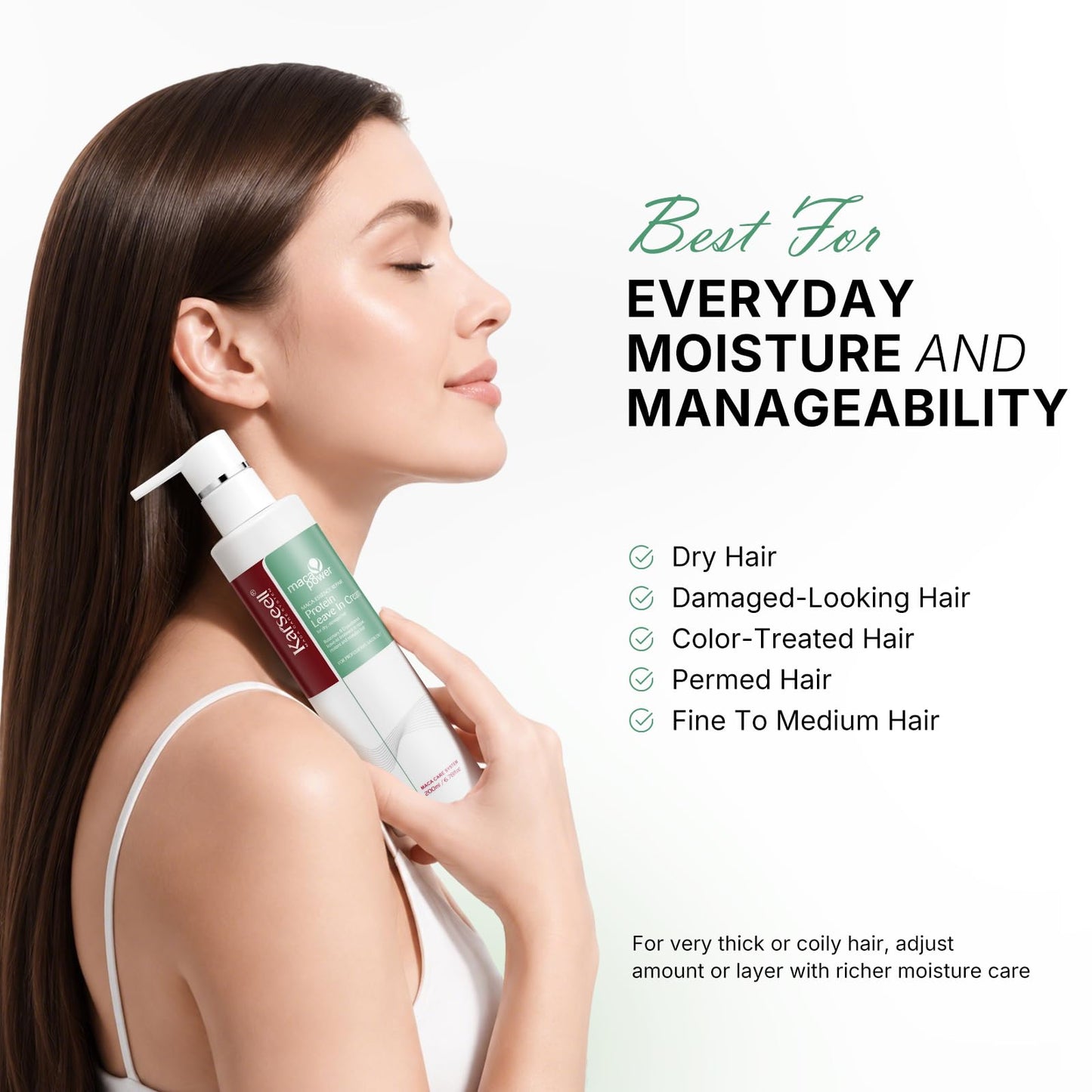 Karseell Repair Protein Cream Leave-In Conditioner Hair Treatment Organic Protein Cream for Dry Damaged Hair