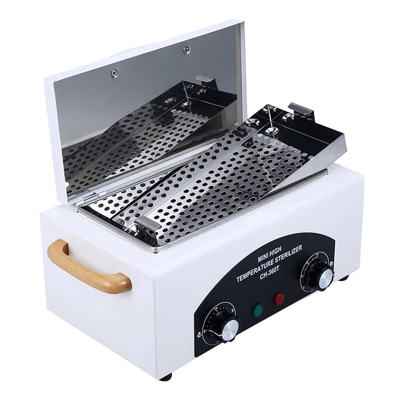 Nail Tool Sterilizer - High-Temperature Dry Box with Timer for Manicure & Hairdressing | Cleans Tweezers & Metal Tools